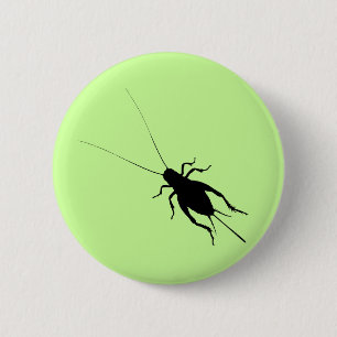 Black Cricket 6 Cm Round Badge