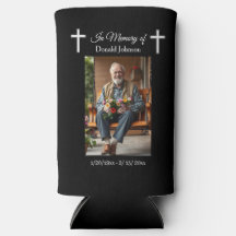 Black Cross and Poem Photo Memorial