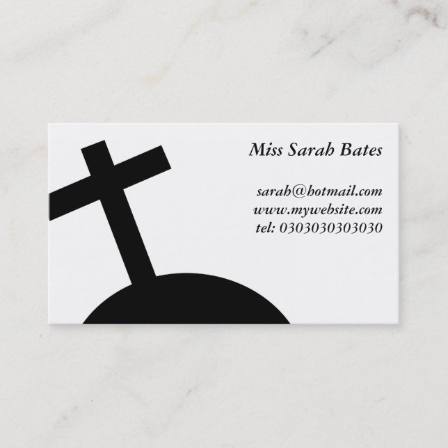 Black Cross Business Card (Front)