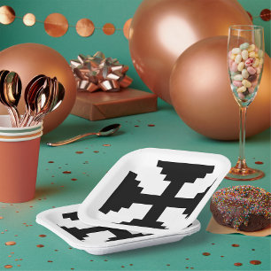 Black Cross Paper Plate