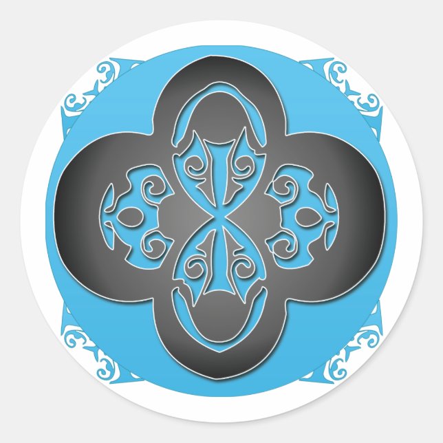 black cross Sticker - Customised (Front)