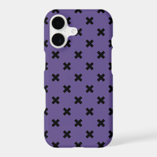 Black cross stitches on ultra violet