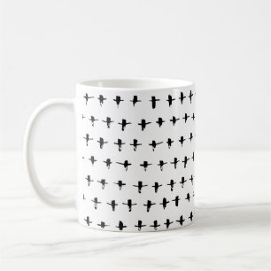 Black Crosses Hand Drawn Geometrical Coffee Mug