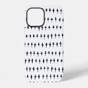 Black Crosses Hand Drawn Geometrical iPhone 12 Case