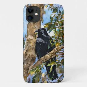 Black Crow Bird Art Nature Phone Case