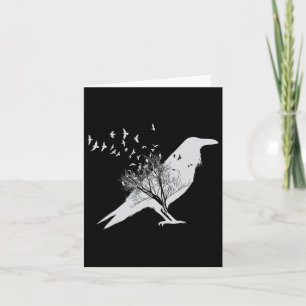 Black Crow Bird Card
