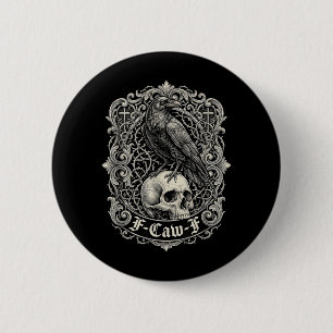 Black Crow Black Raven Bird Gothic Art Humour Meme 6 Cm Round Badge