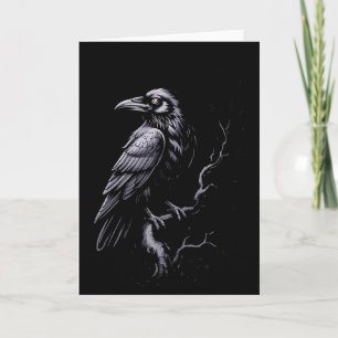 Black Crow, F-caw-f Funny Black Bird  Card