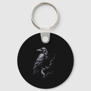 Black Crow, F-caw-f Funny Black Bird  Key Ring
