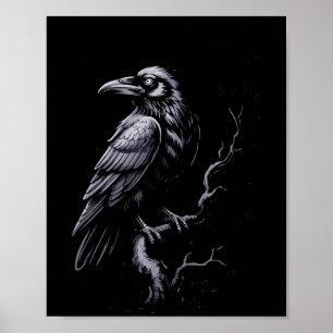 Black Crow, F-caw-f Funny Black Bird Poster