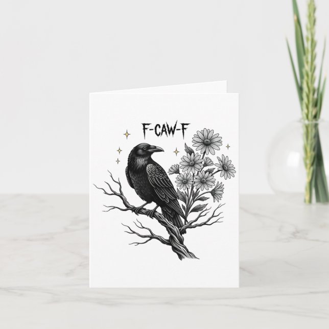 Black Crow F-caw-f Halloween _1  Card (Front)