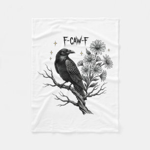 Black Crow F-caw-f Halloween _1 Fleece Blanket