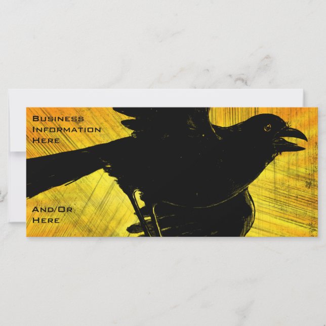Black Crow Grunge 2012 Calendar Bookmark Rack Card (Front)