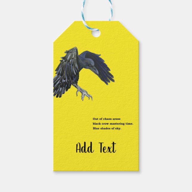 Black Crow & Haiku  Gift Tags (Front)