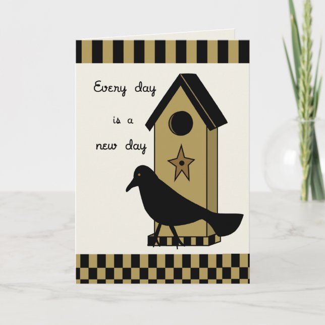 Black Crow House Encouragement Card (Front)