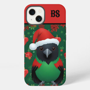 black crow in christmas outfit iPhone 13 case