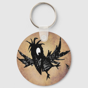 Black Crow Key Ring