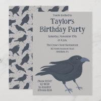 Black Crow Light Grey Custom Party