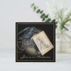 Black Crow Luxury Party Invitation