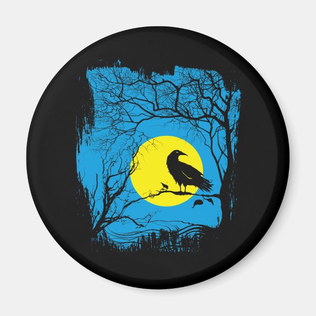Black Crow Magnet (Front)
