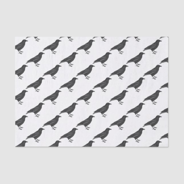 Black Crow Mascot Tissue Paper (Front)