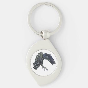 Black Crow Master of Time Illustration Key Ring