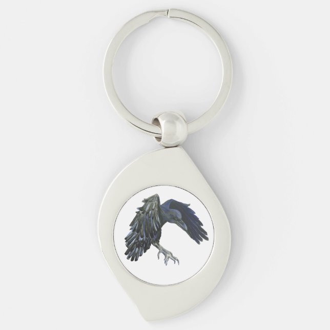 Black Crow Master of Time Illustration Key Ring (Front)