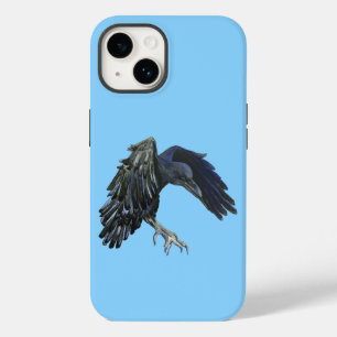 Black Crow Master of Time Illustration Sky Blue Case-Mate iPhone 14 Case
