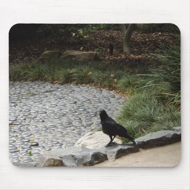 Black Crow Mouse Mat (Front)