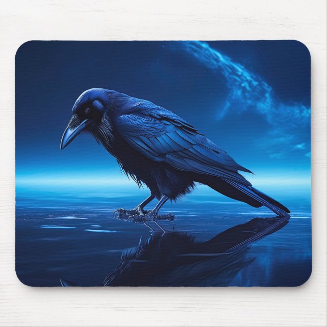 Black Crow Mouse Mat (Front)