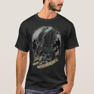 Black Crow Mystical Raven at Full Moon T-Shirt