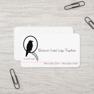 Black Crow or Raven Logo Business Card
