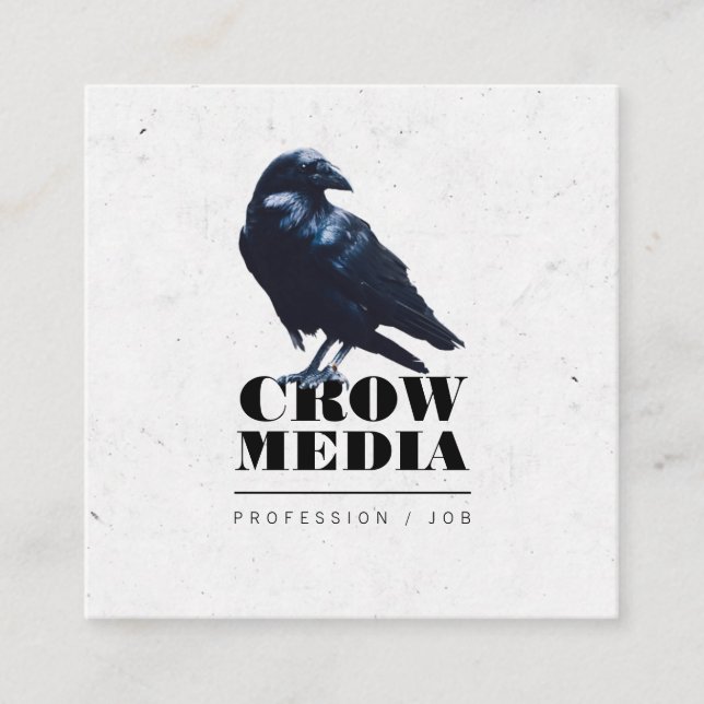 Black Crow Square Business Card (Front)