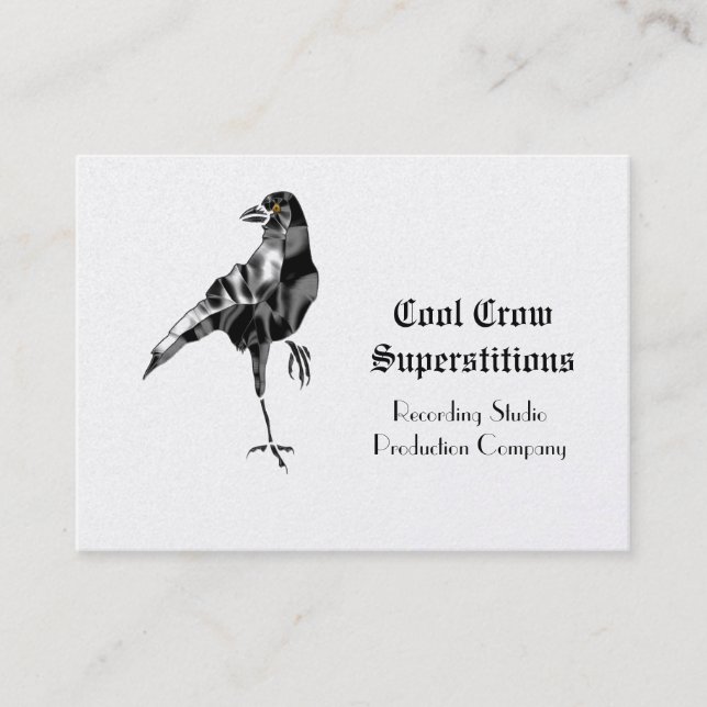 Black Crow Superstitious Cool Business Card (Front)