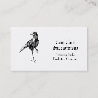 Black Crow Superstitious Cool on White Business Card