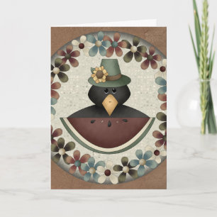 Black Crow Thanksgiving Card