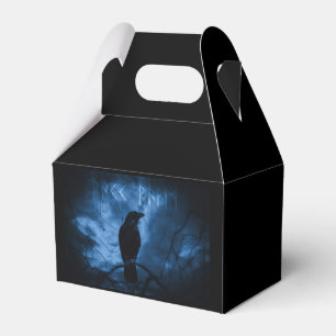 Black Crow with Runes Dark Goth Style Favour Box