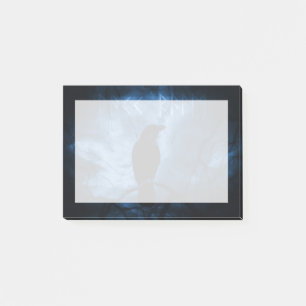 Black Crow with Runes Dark Goth Style Post-it Notes