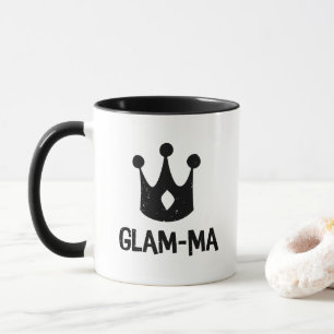 Black Crown Glam-Ma Glamma Grandma Grandmother Mug