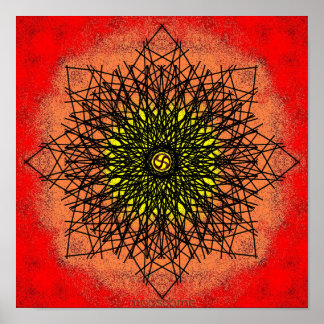 Black crown lines 12x12 print