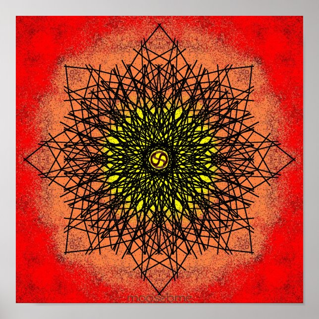 Black crown lines 12x12 print (Front)
