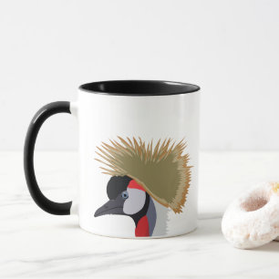 Black Crowned Crane Bird Wildlife Mug