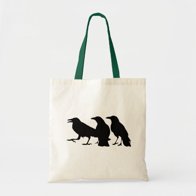 Black Crows Tote Bag (Front)