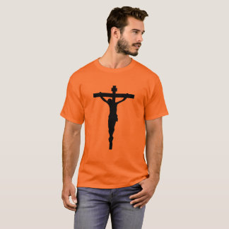 Black Crucifix T-Shirt Christian Catholic Jesus