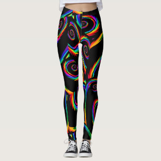Black Cubic Rainbow Leggings