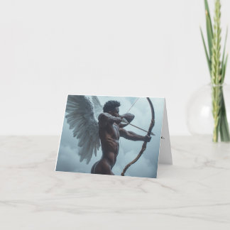 Black Cupid - Happy Valentine's Day Card