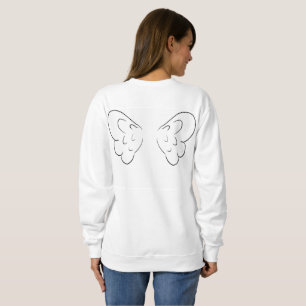 Black Cupid Wings, With A Heart in The Front Sweatshirt