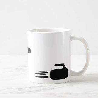 black curling icon coffee mug