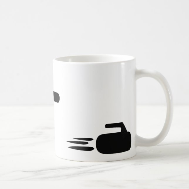 black curling icon coffee mug (Right)