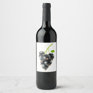 Black currants wine label